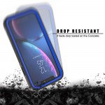 Wholesale iPhone Xs Max Clear Dual Defense Case (Blue)